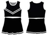Black White Sleeveless Cheerleader Set - Vive La Fête - Online Apparel Store