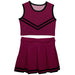 Maroon Black Sleeveless Cheerleader Set