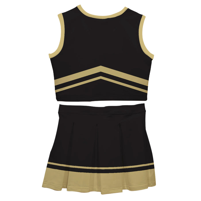 Black and Gold Sleeveless Cheerleader Set - Vive La Fête - Online Apparel Store