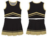 Black and Gold Sleeveless Cheerleader Set - Vive La Fête - Online Apparel Store