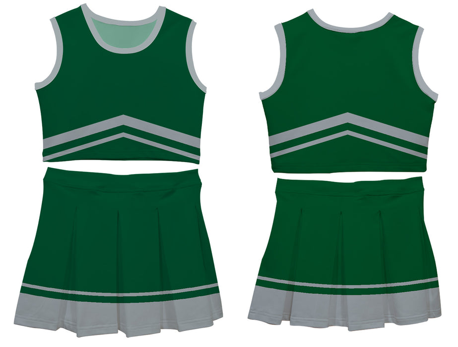 Green and Gray Sleeveless Chearleader Set - Vive La Fête - Online Apparel Store