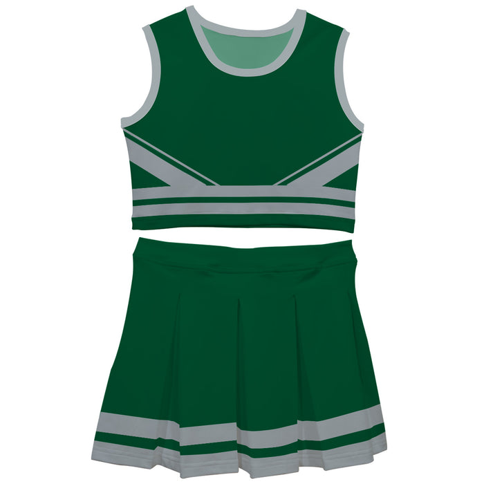 Green and Gray Sleeveless Chearleader Set