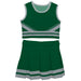 Green and Gray Sleeveless Chearleader Set