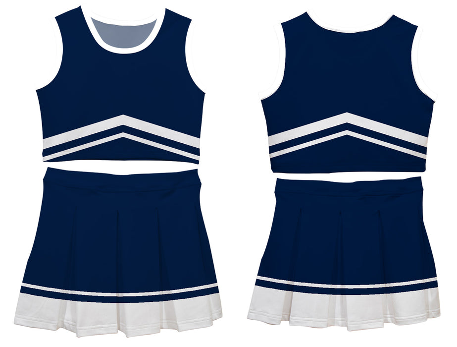 Navy and White Sleeveless Chearleader Set - Vive La Fête - Online Apparel Store