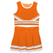 Orange and White Sleeveless Chearleader Set