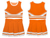 Orange and White Sleeveless Chearleader Set - Vive La Fête - Online Apparel Store