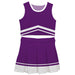 Purple and White Sleeveless Chearleader Set