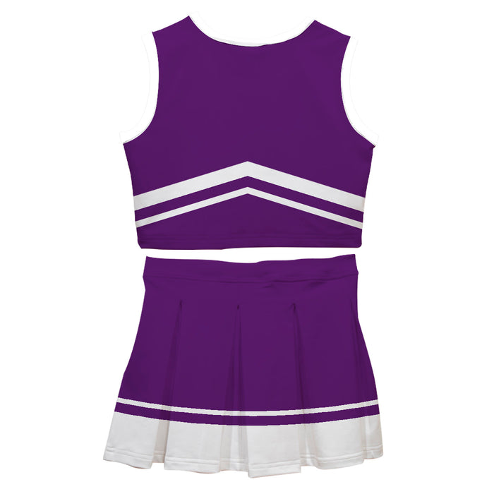 Purple and White Sleeveless Chearleader Set - Vive La Fête - Online Apparel Store