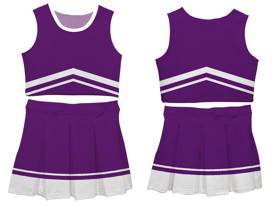 Purple and White Sleeveless Chearleader Set - Vive La Fête - Online Apparel Store