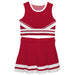 Red and White Sleeveless Chearleader Set