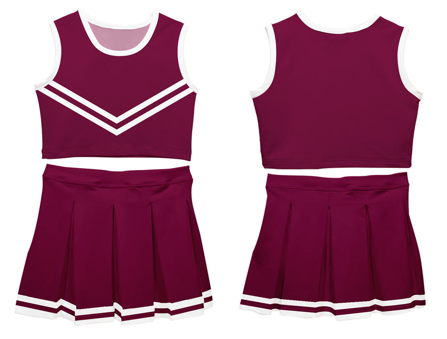 Maroon and White Sleeveless Cheerleader - Vive La Fête - Online Apparel Store