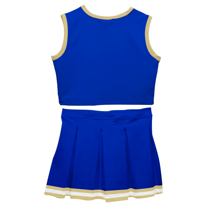 Royal Gold and White Sleeveless Cheerleader Set - Vive La Fête - Online Apparel Store