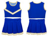Royal Gold and White Sleeveless Cheerleader Set - Vive La Fête - Online Apparel Store