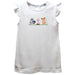 Animals Smocked White Knit Angel Wing Sleeves Girls Tshirt