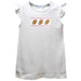 Football Smocked White Knit Angel Wing Sleeves Girls Tshirt