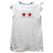 Strawberries Smocked White Knit Angel Wing Sleeves Girls Tshirt