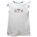 Mardi Gras Smocked White Knit Angel Wing Sleeves Girls Tshirt