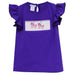 Carrousel Smocked Purple Knit Flutter Sleeve Girls Top
