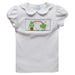Shamrocks Smocked White Knit Puff Sleeve Girls Top