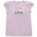 Birthday Smocked Pink Girls Knit Tulip Sleeve Blouse
