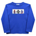 Superheros Smocked Royal Knit Long Sleeve Boys Tee Shirt