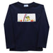 Fishing Smocked Navy Knit Long Sleeve Boys Tee Shirt