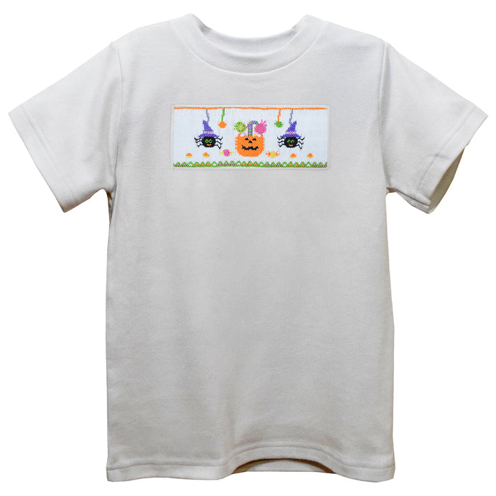 Halloween White Knit Short Sleeve Boys Tee Shirt