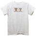 Baseball Smocked White Knit Short Sleeve Boys Tee Shirt