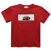 Monster Car Smocked Red Knit Short Sleeve Boys Tee Shirt