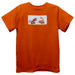 Dino Robots Smocked Orange Knit Short Sleeve Boys Tee Shirt