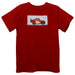 Race Car Smocked Red Knit Short Sleeve Boys Tee Shirt