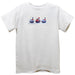 Boats Smocked White Knit Short Sleeve Boys Tee Shirt