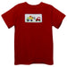 Sport and Trucks Smocked Red Knit Short Sleeve Boys Tee Shirt