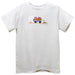 Dump Truck Smocked White Knit Short Sleeve Boys Tee Shirt