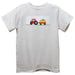 Tractor  White Knit Short Sleeve Boys Tee Shirt
