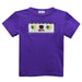 Mardi Gras Smocked Purple Knit Short Sleeve Boys Tee Shirt