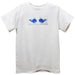 Whales Smocked White Knit Short Sleeve Boys Tee Shirt