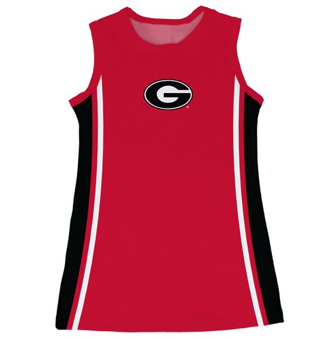 Georgia Bulldogs Sleeveless Cheerleader A Line Dress Red