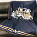 Utah State Aggies USU Vive La Fete Game Day Soft Premium Fleece Navy Throw Blanket 40" x 58” Logo and Stripes - Vive La Fête - Online Apparel Store
