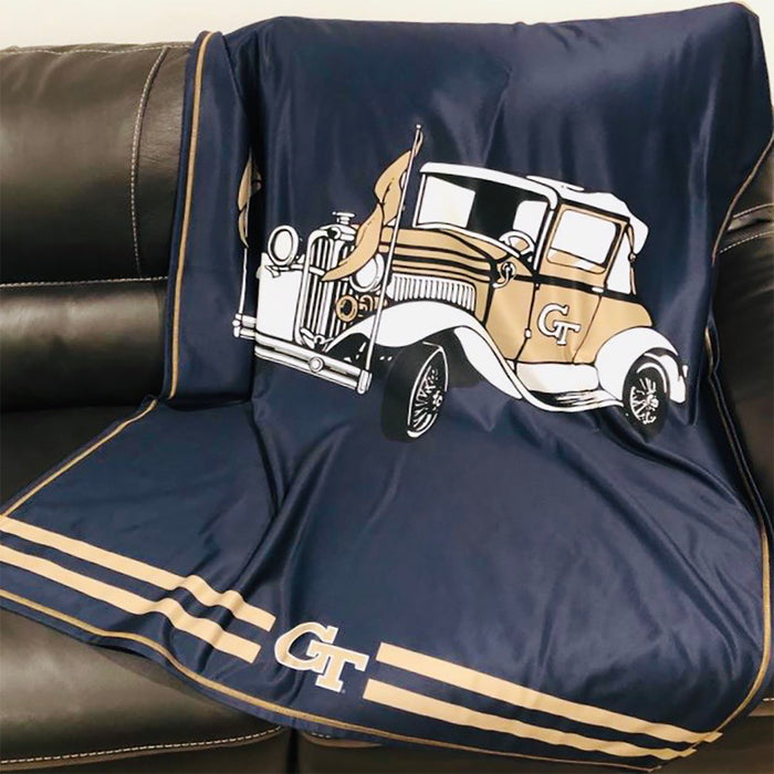Portland State Vikings Vive La Fete Game Day Soft Premium Fleece Green Throw Blanket 40 x 58" Logo and Stripes" - Vive La Fête - Online Apparel Store