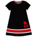 Georgia Black and Red Short Sleeve A Line Dress