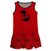 Georgia Repeat Logo Red Sleeveless Lily Dress