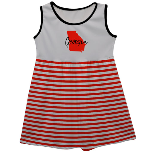 Georgia Red and White Tank Dress