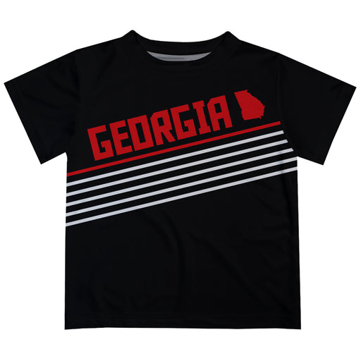 Georgia Black Short Sleeve Tee Shirt