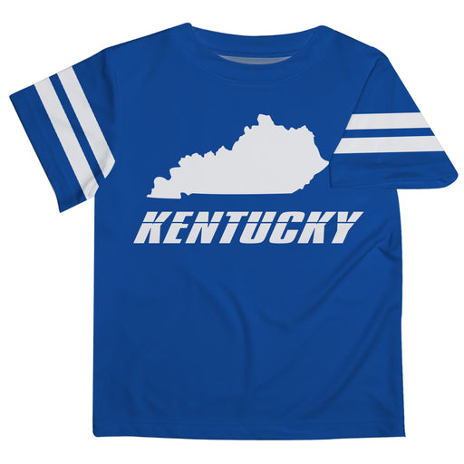 Kentucky Stripe Blue Tee Shirt Short Sleeve