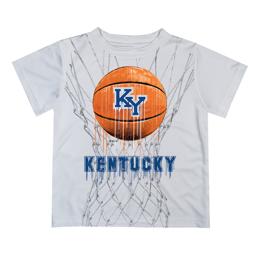 Kentucky Original Dripping Basketball White T-Shirt by Vive La Fete