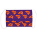 Clemson Map All Over Print Purple Dust Mask