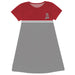 Gray And Red Short Sleeve A Line Dress - Vive La Fête - Online Apparel Store