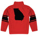 Georgia Stripes Red Long Sleeve Quarter Zip Sweatshirt - Vive La Fête - Online Apparel Store
