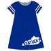 Kentucky Big Logo Blue Stripes Short Sleeve A Line Dress - Vive La Fête - Online Apparel Store